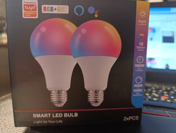 Led RGB Tuya Smart лампочка комплект 6Вт 2шт E27