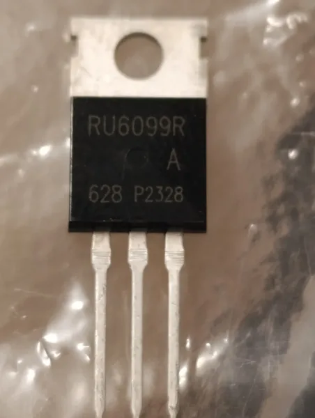 Транзистор RU6099R ( RU6099 , RU6099R3 ) оригінал , TO220