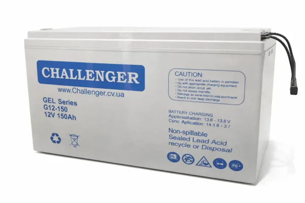 Акумулятор Challenger GEL 12V 150Ah | Гелевий тяговий акумулятор для ДБЖ, сонячних систем, інверторів