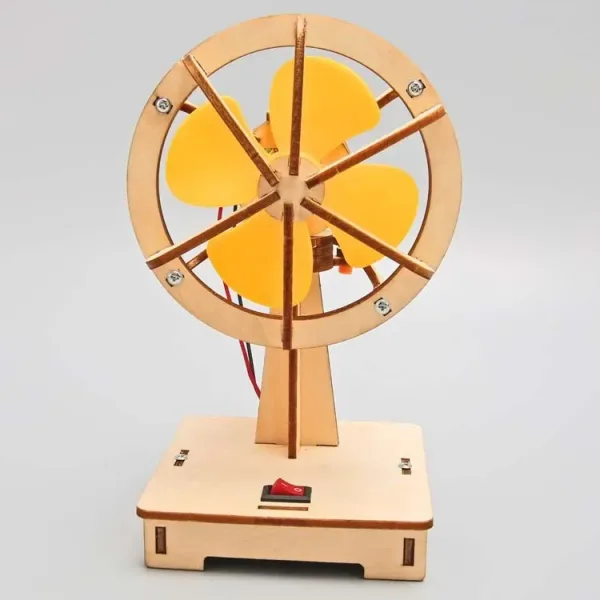 Конструктор дерев'яний Вентилятор з батарейками та мотором